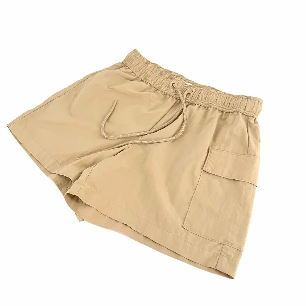 Lou & Grey Khaki Nylon Cargo Shorts Small Quick Dry Hiking Travel Utility